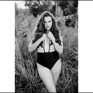 Plunge Illusion One Piece Swimsuit